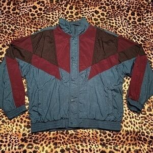 Vintage Lavon Purple and Teal Windbreaker Jacket
